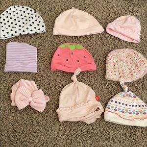 Lot of baby hats